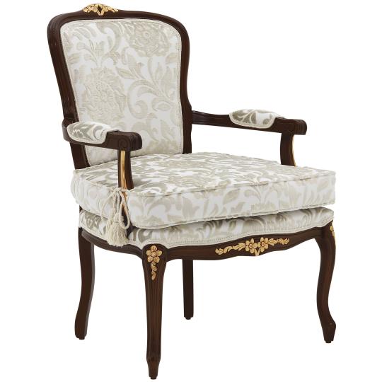 fotel nabytok elegantny dreveny ram fotel klasicky barokovy vyssia velkost farba z ryhovany luxusny vila nabytok hnedy pohodlny balaton zamocky nabytok calunicky restauracia.jpg